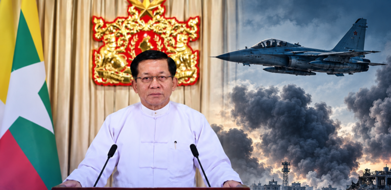 ငြိမ်းချမ်းရေးစကားနဲ့ လေကြောင်း ဗုံးကြဲသံကြားက မြန်မာ့နိုင်ငံရေး